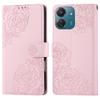 For Xiaomi Redmi 13C 4G/13C 5G/Poco C65 4G Case Rose Flower PU Leather Wallet Phone Cover with 3 Card Slots