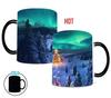 Christmas Christmas Northern Lights Color Changing Cup Ceramic Coffee Mug Snowman Christmas Tree