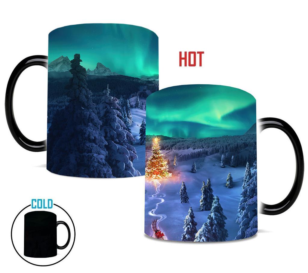Christmas Christmas Northern Lights Color Changing Cup Ceramic Coffee Mug Snowman Christmas Tree