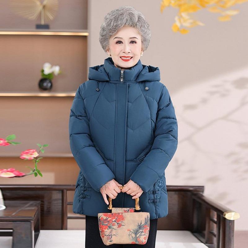 Winter cotton clothes women's warm hooded jacket thickened warm and cold-proof medium and long cotton-padded clothes