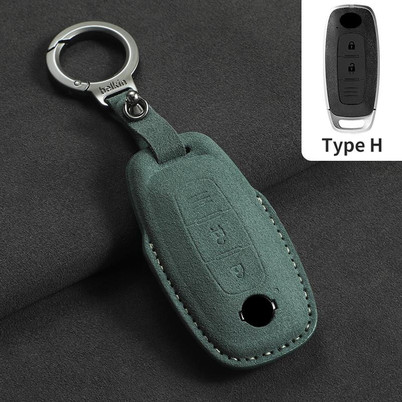 3 Buttons Suede Car Remote Key Case Cover Shell for Nissan Teana Qashqai X-Trail Kicks Tiida Car Key Anti-Scratch Cover Shell