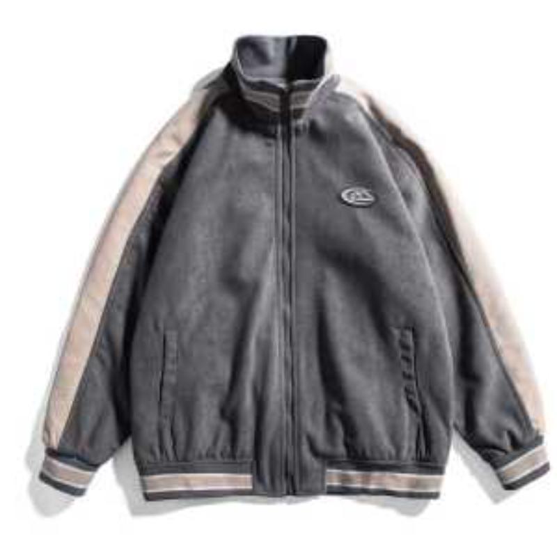 Spring Autumn Stand Collar Workwear Baseball Jacket Men's Trendy Retro College Style Trendy Casual Sports