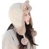 Rabbit Ears Warm Child Women Autumn and Winter Fleece Thick Pullover Ear Protector Cotton Cap Ski Riding Cap
