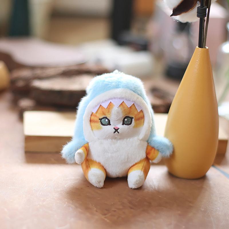 Cute Shark Cat Fried Cat Plush Doll Pendant Doll Beautiful Room Car Bag Decoration Pendant Opening Holiday Gift