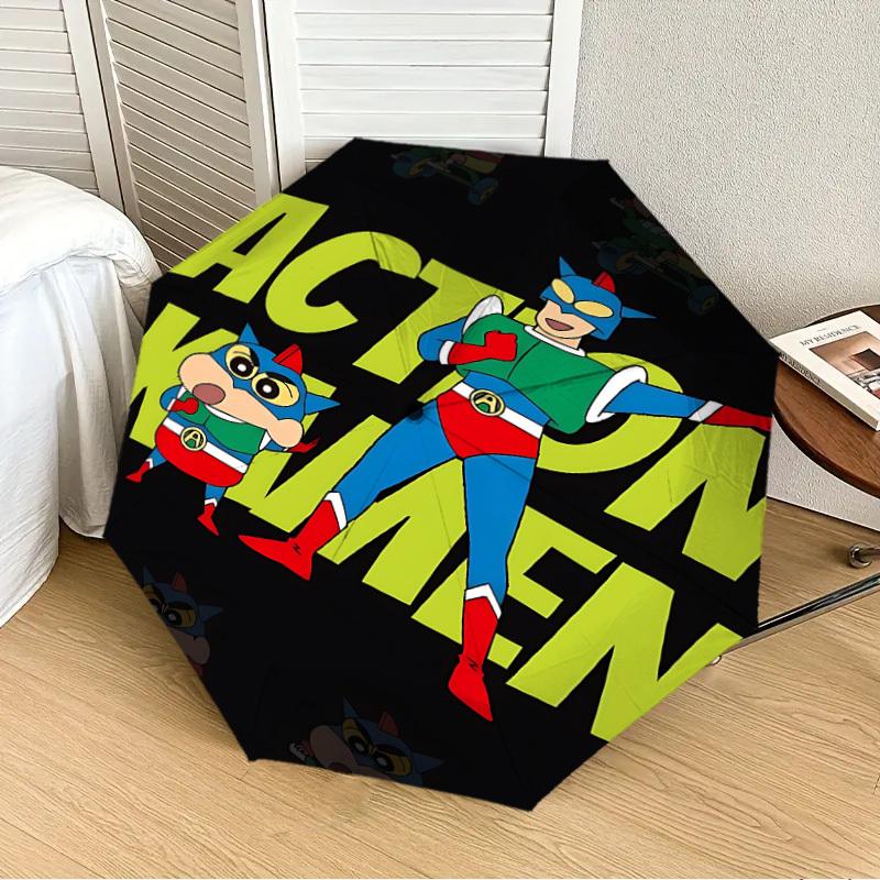 

1pc Crayon Shin-chan [Automatic Folding Umbrella] Durable Iron Frame & Rod, Portable Folding, All Seasons, Home Travel Outdoor, Makes a Great Holiday