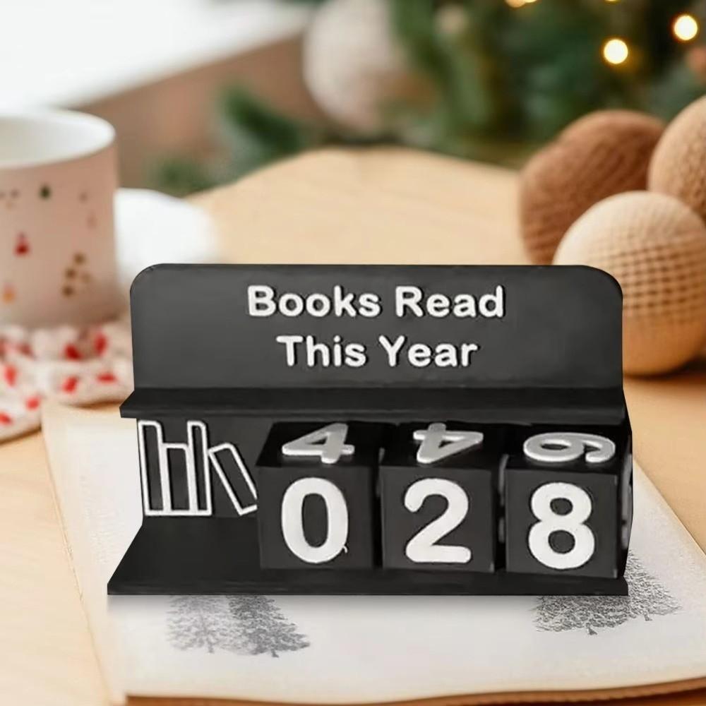 3D Printed Book Read Counter Plastic Book Counting Ornament Reading Log  Bookshelf Decoration