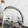 Stainless Steel Sink Faucet Hot and Cold Mixing Tap Kitchen Faucets Household Single Handle Rotation WashBasin Tap Deck Mounted