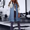 Fashionable Women's Long Down Vest Women's Casual Sleeveless Hooded Down Vest Jacket