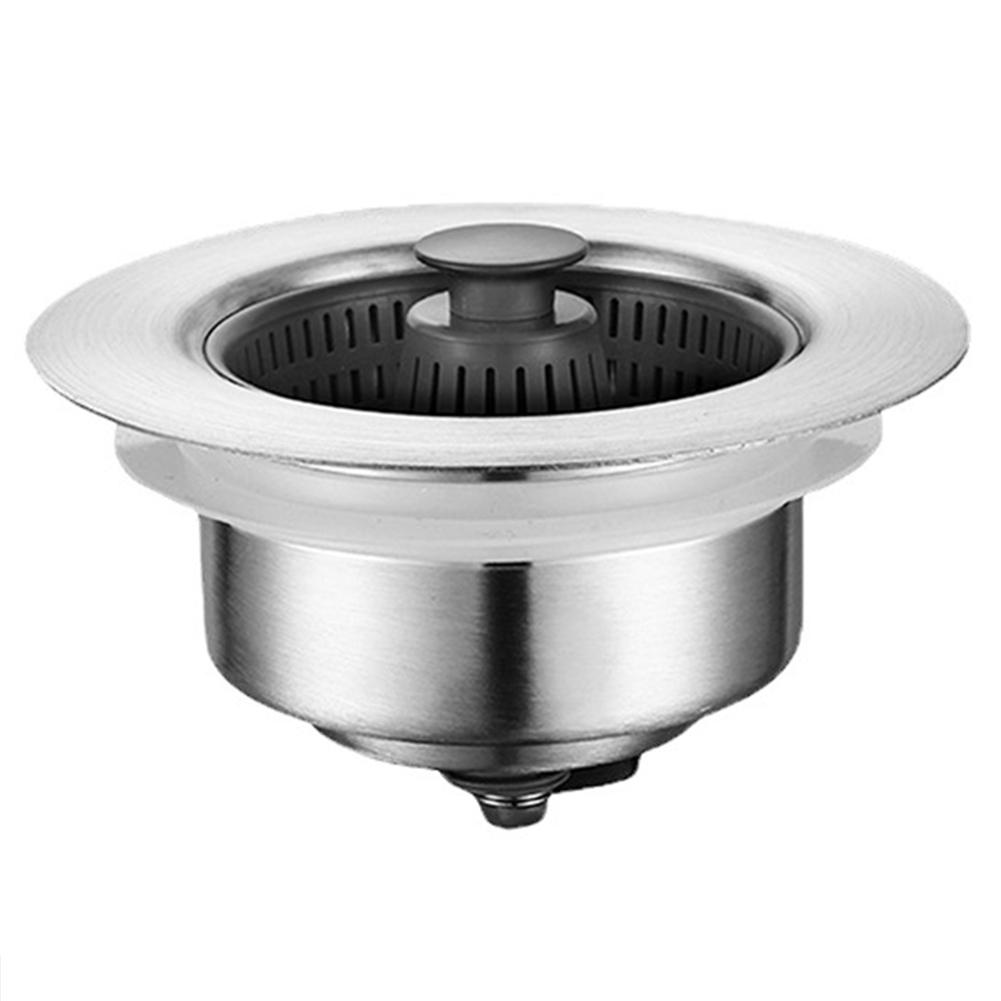 3-In-1 Sink Drain Strainer Stainless Steel Kitchen Mesh Basket Filter Sink Aid Drain Filter for Kitchen Bathroom Accessories