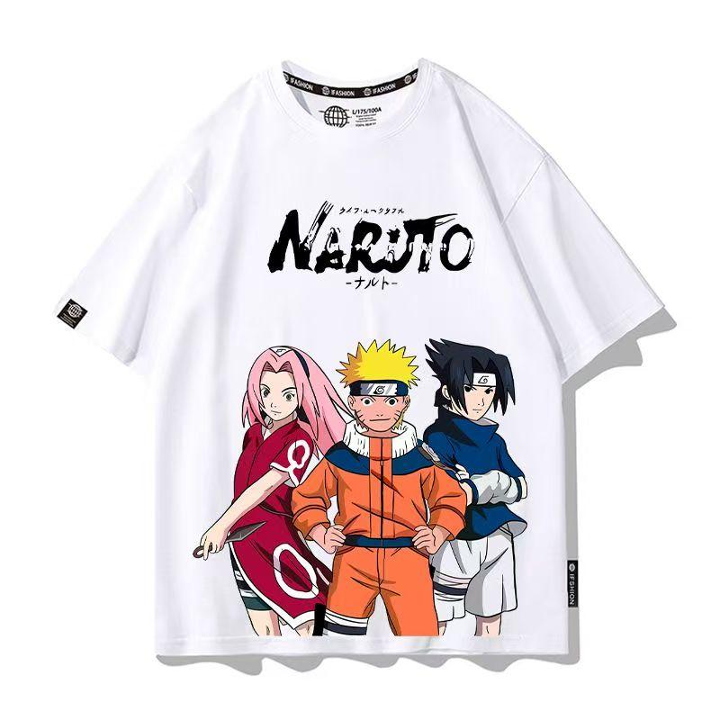 Men's Naruto Anime Graphic T-Shirt, Sasuke Uchiha & Pain Akatsuki Oversized , Summer Loose Fit Casual Streetwear for Boys&Girls