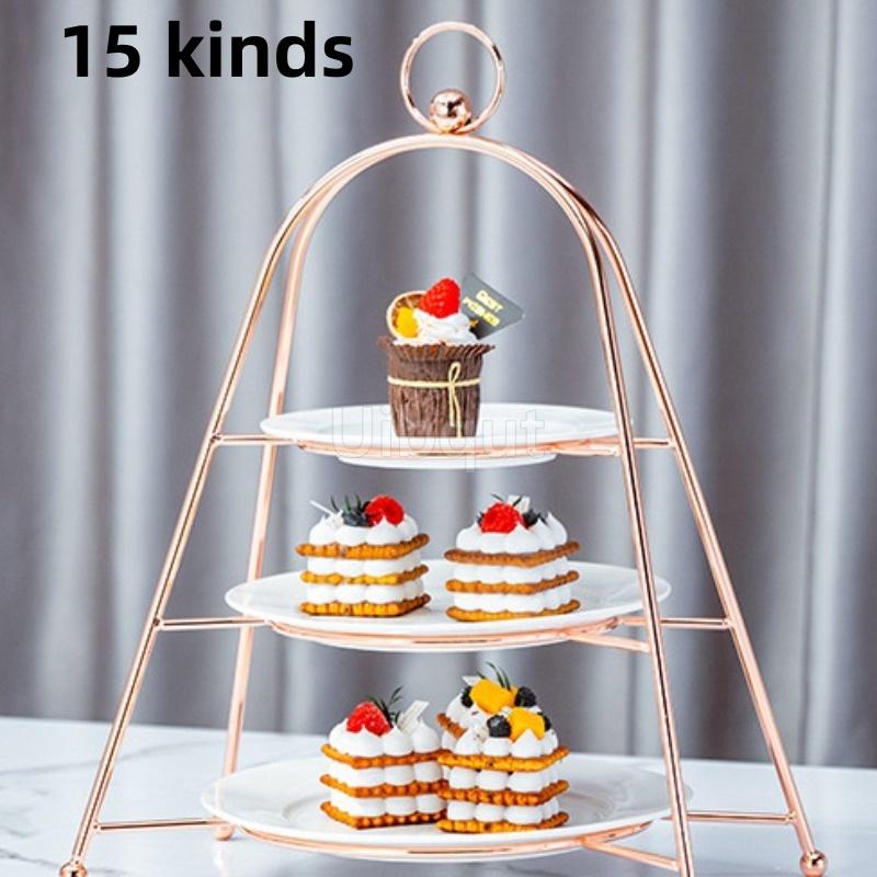 Stainless Steel Creative 3 Layer Afternoon Tea Snack Tea Desserts Break Display Show Stand Pastry Cake Rack Dessert Tableware