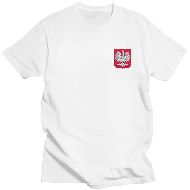 Custom Kingdom Of Poland Flag T Shirts Short Sleeve Cotton Streetwear Tshirt Casual Polska Coat Of Arms Tee Loose Fit Clothes