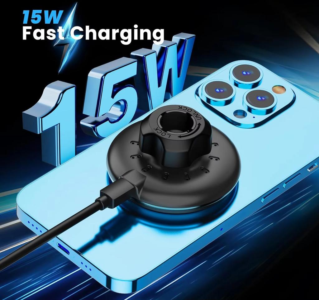 Universeller 2-in-1 Auto-Funk-Schnelllade-Handyhalter Becherhalter Clip-On Handyhalter für Fahrzeug