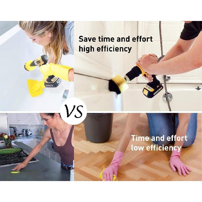 2/3.5/4/5'' Electric Scrubber Brush Drill Extension Rod All Purpose Cleaner Car Detailing Brush Tool Rim Brush Set Car