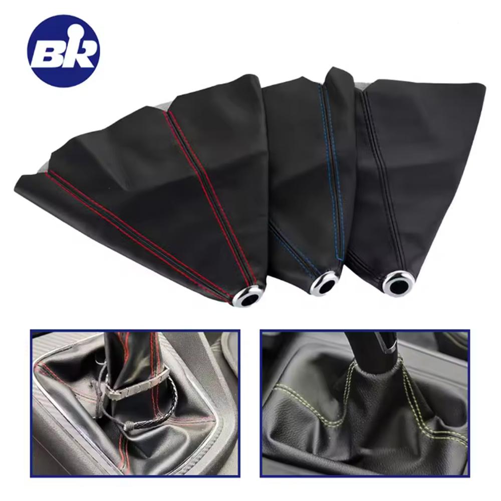 High-quality Car Shift Collars Auto Manual Stick Shifter Knob Boot Cover Gaiter Different Styles 16mm Universal PU Leather