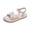 Pick Up Girl 733-9 Platform Muffin Sandals Women's 2025 New Summer Explosion Flat Roman Summer Women's Shoes