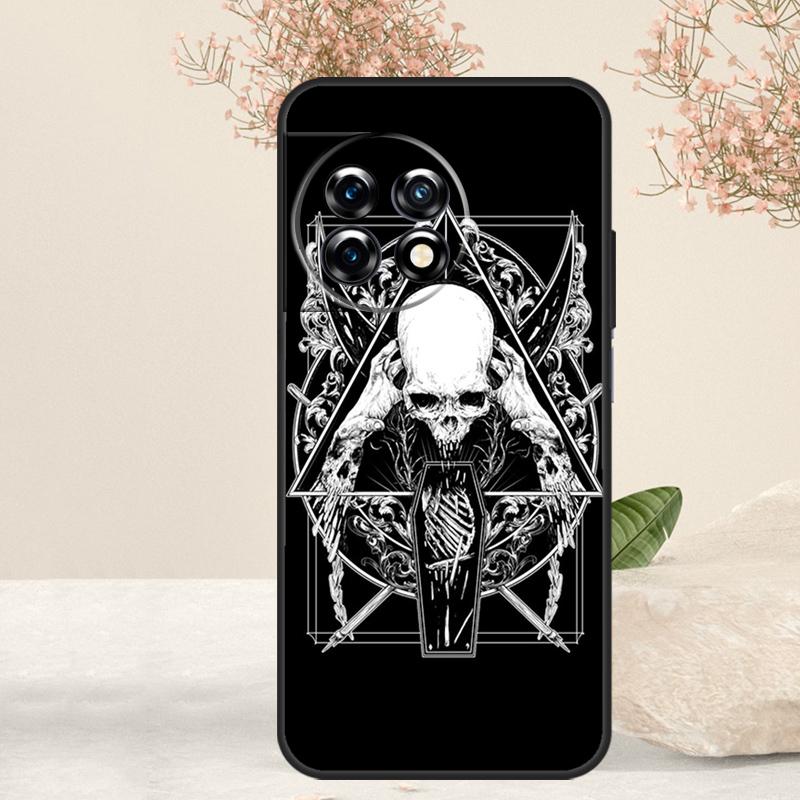 Ram Skull Skeleton Horror Case For OnePlus 15 13 12 11 13T 13R 15R 10R 10T 8T 9 10 Pro Nord 5 CE 4 3 Lite N20 N30 Cover