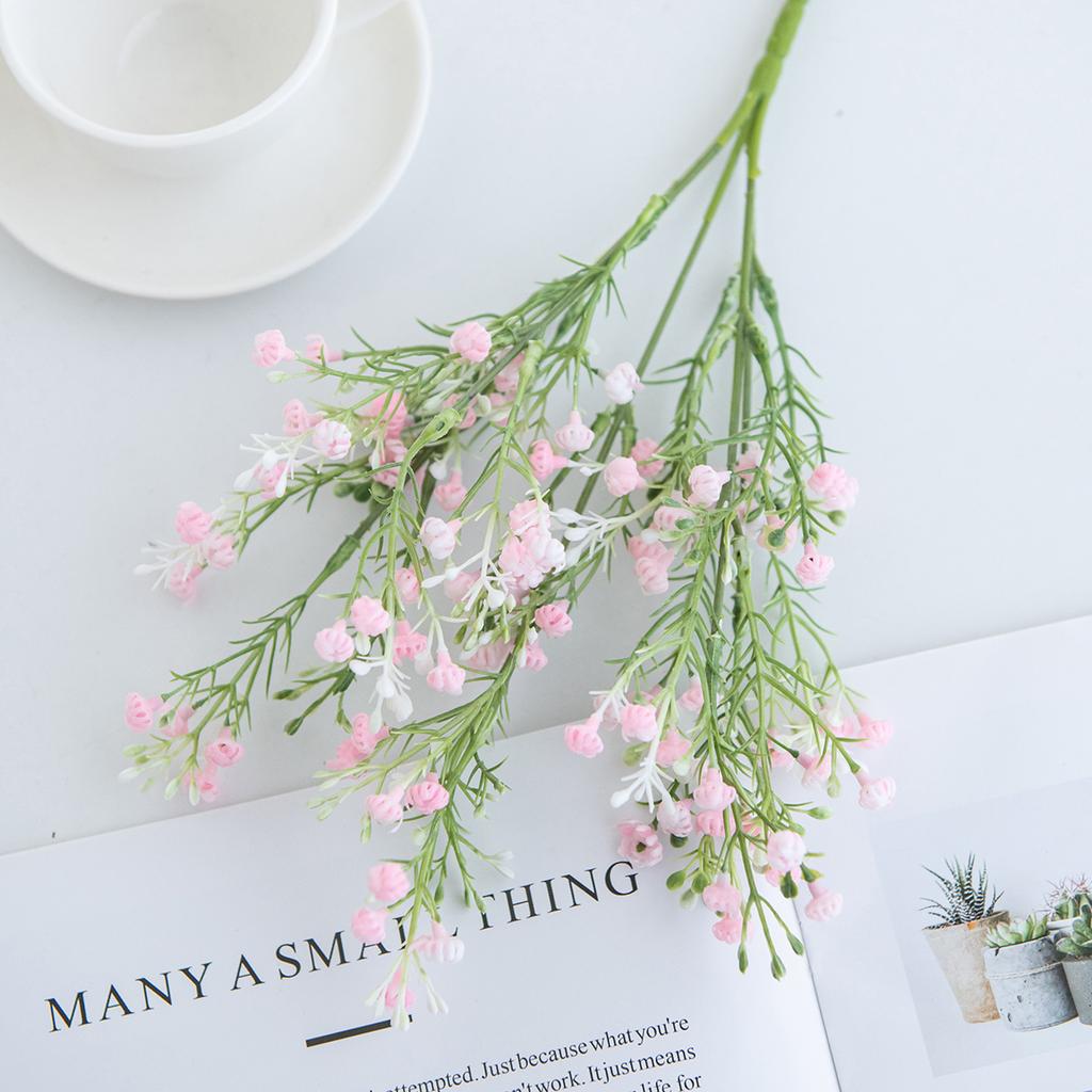 5 Forks Artificial Flower Simulated Plant Gypsophila Christmas Wedding Bridal Bouquet Christmas Home Decor Vase Pography Prop