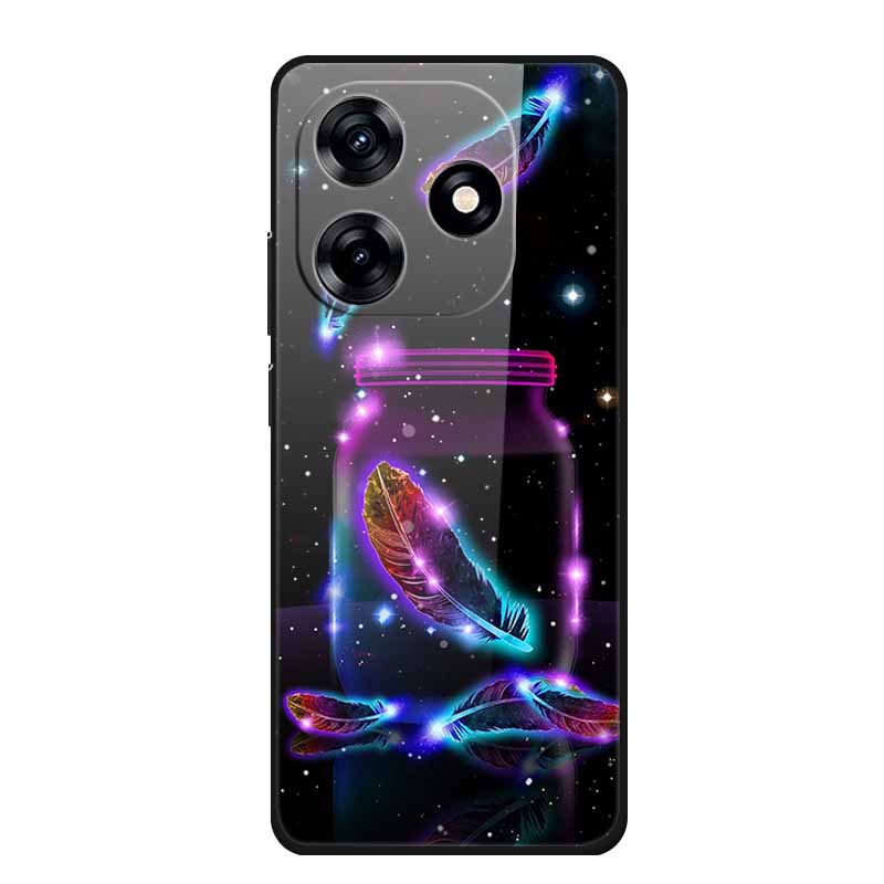 Glass Back Cover For Honor X5c Plus Case Coque Hard Tempered Glass Case For Honor Play 10A X5c Plus Phone Case Cover Soft Bumper