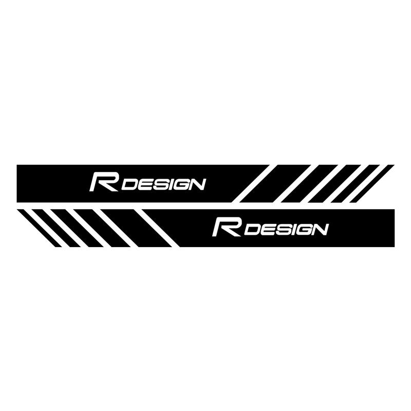 

2Pcs R DESIGN Car Rearview Mirror Stickers For Volvo XC60 XC90 XC40 S60 Waterproof Reflective PVC Decor Decals Auto Accessories