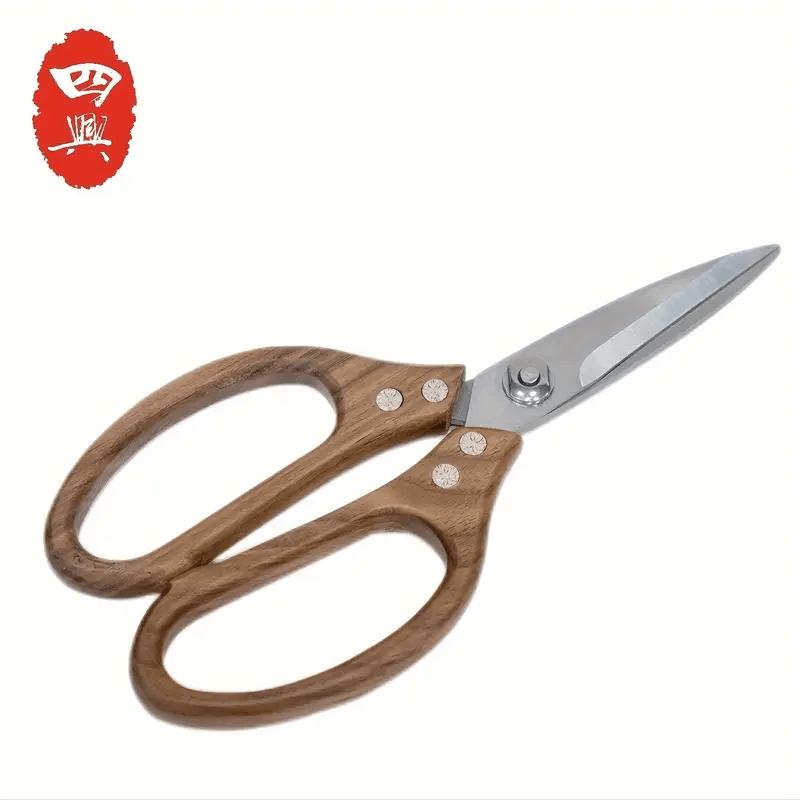 Heavy Duty Stainless Steel Kitchen Scissors Multipurpose Food Shears for Meat, Poultry Bones with Acacia Wood Handle