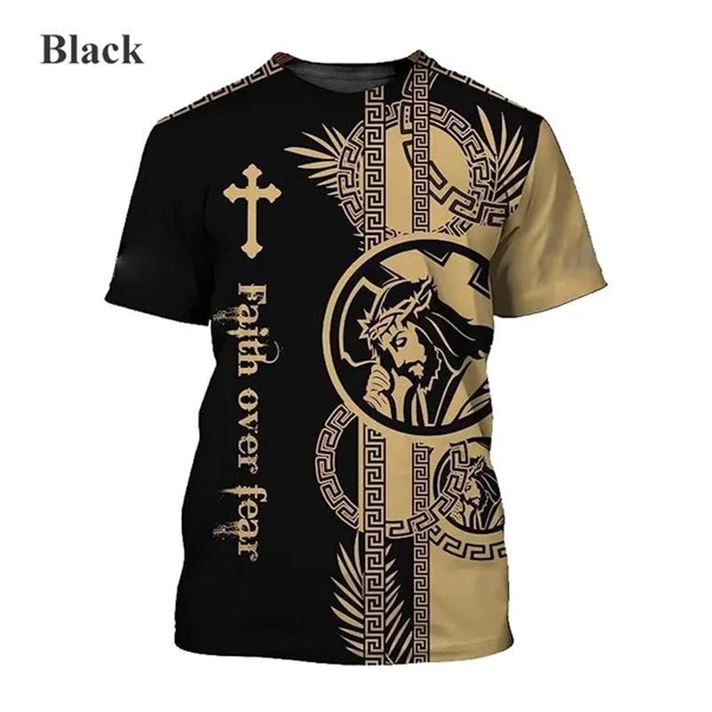 Ježíš Miluje Každého Křesťana 3D Tisk Tričko Letní Móda Vzor Ježíše Pánské Dámské Krátký Rukáv Ležérní Tričko Ropa Hombre