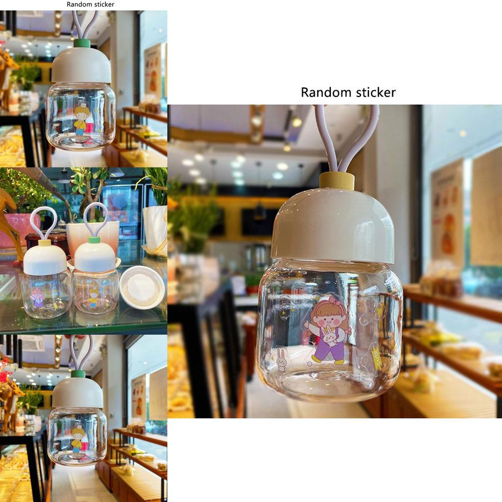 Mini Plastic Water Cup With Cartoon Pattern For Milk Powder And Milk Drinking, Leak-proof And 250ml Capacity