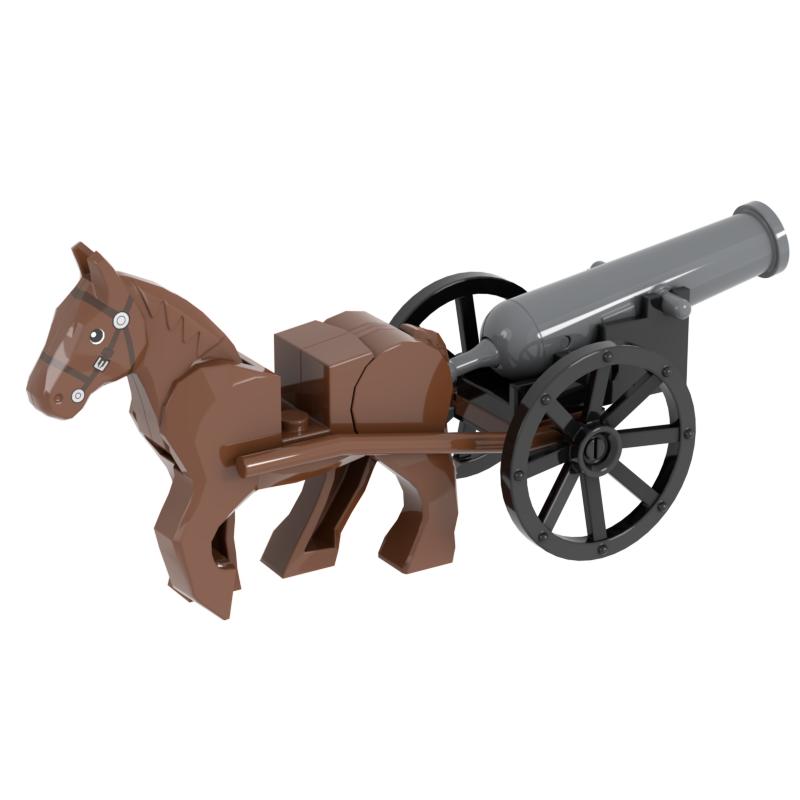Конструктор MOC Стреляющая пушка 2527 84943 Игрушки для сборки для детей MOC Военные кубики ABS Пластик сливовый