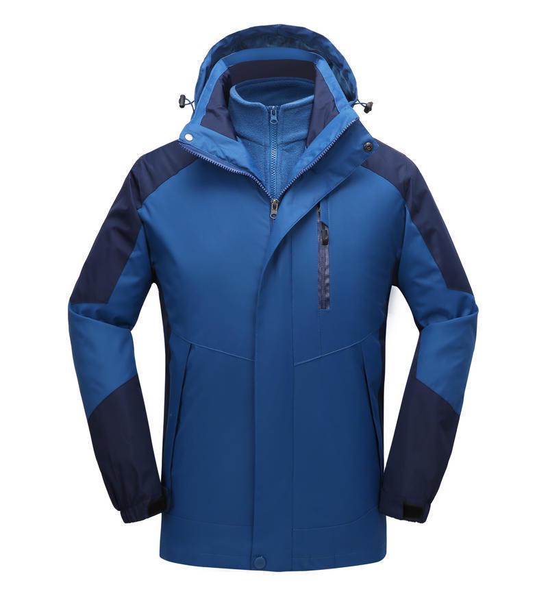 

Custom Logo 3-in-1 Waterproof Jacket for Team Building, Outdoor Travel, Mountaineering, and Commuting. 5XL королевский синий