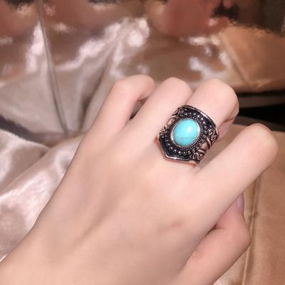 Rings Turquoise Jewelry High Quality Seiko Men'S And Women'S Round Bohemian Copper