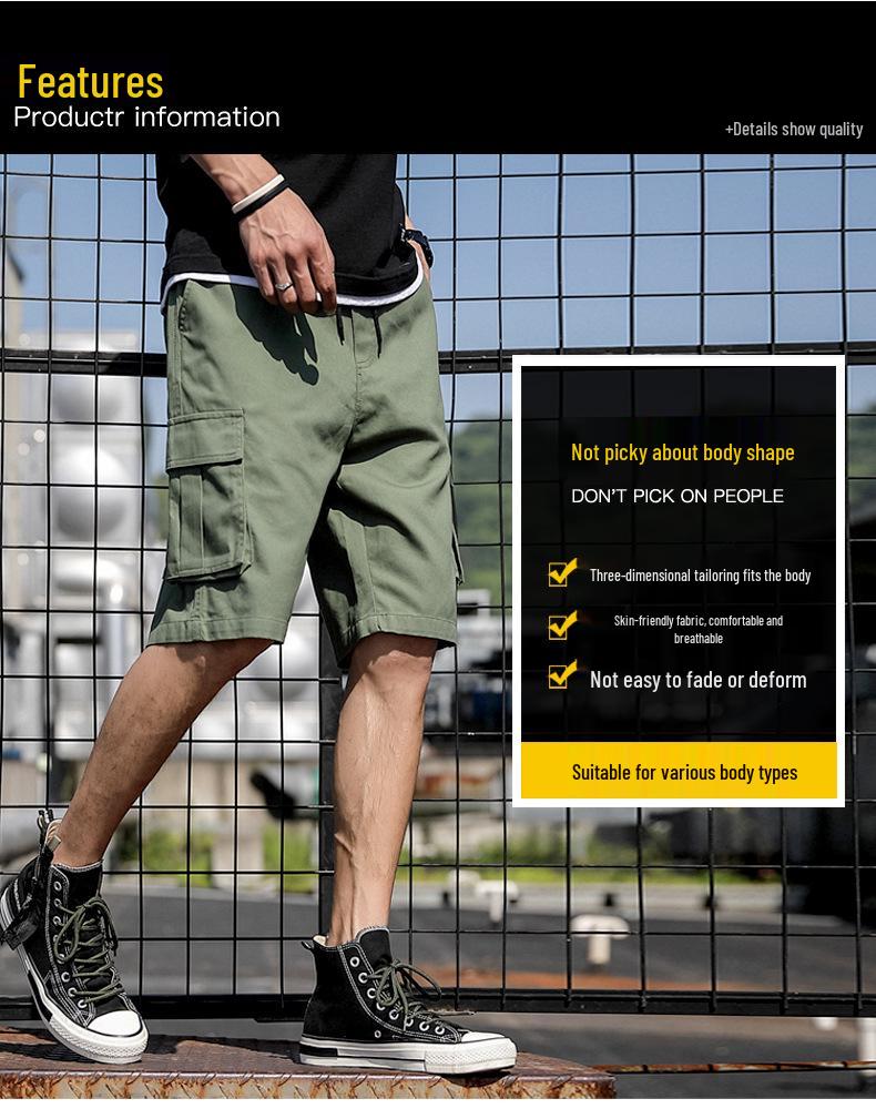 Men's Summer Korean Style Casual Sport Shorts - Trendy, Loose-Fit Beach Five-Point Pants