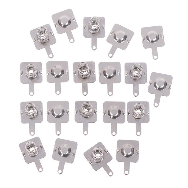 Set 5 buc. 12mm x 12mm - + Baterii Metalice de Înlocuire Placă de Contact cu Arc Slot Unidirecțional Argintiu Pentru Carcasa Baterii AA