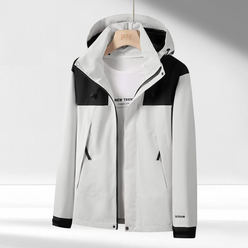 Spring and Autumn Men's and Women's Household Jackets Removable Hats Mountaineering Jackets Sports Jackets