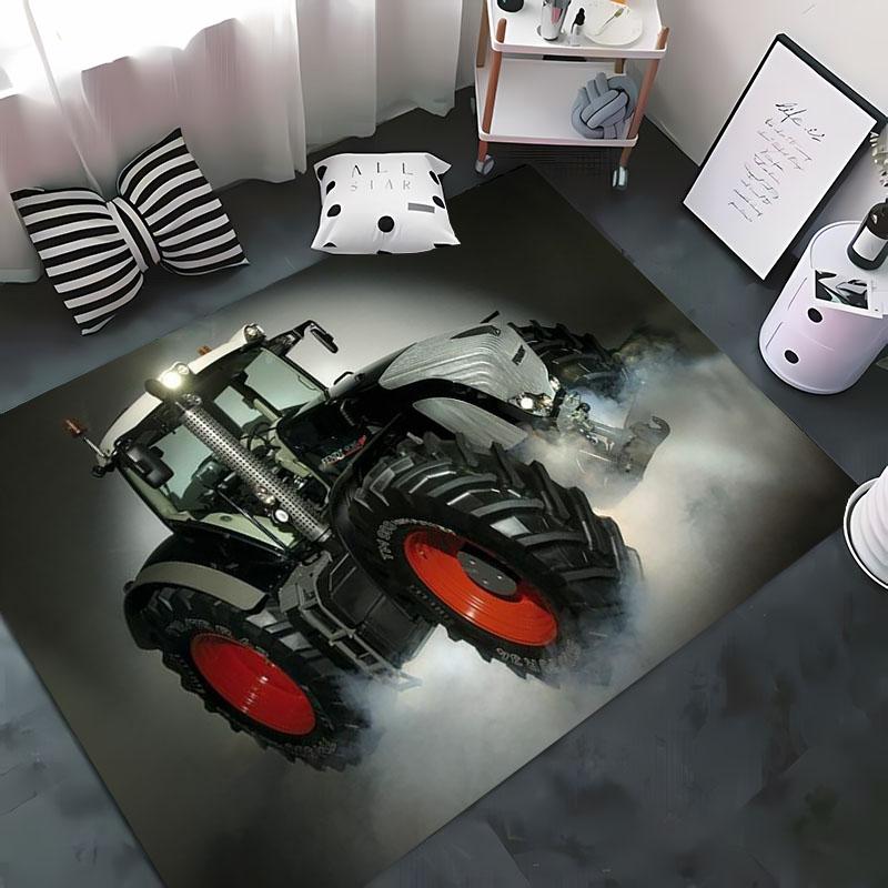 Car Tractor Series Pattern Carpet, Living Room and Bedroom Household Items, Kids Room Sofa Mat Doormat Floor  Anti-slip Rug Gift