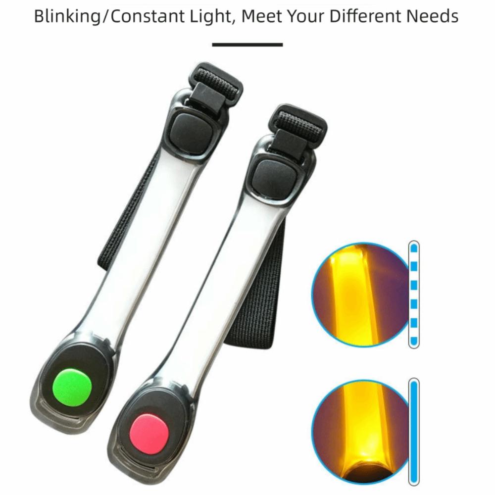 Adjustable Running Arm Belt Plastic PVC Luminous Bracelet  Outdoor Sports Night