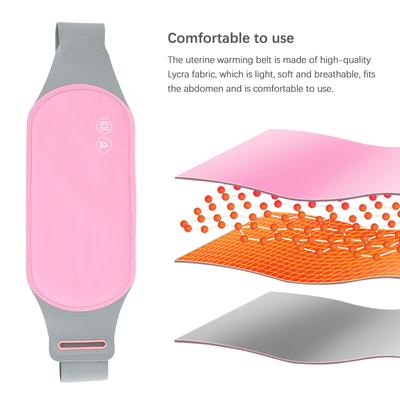 Coussin Chauffant pour Crampes Menstruelles USB Powerbank Massage Taille Ceinture Chauffante Utérus 6 Vibrations 3 Températures Constantes Chaufferette Abdominale
