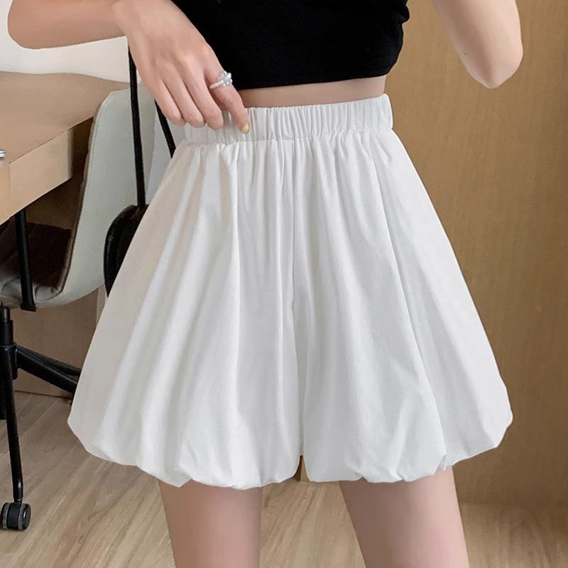 Women's 2024 Autumn Wide-Leg Elastic Waist Bloomers - Slim, Loose, Pumpkin Casual Shorts