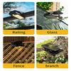 60LED Clip on Solar Light Motion Sensor IP65 Waterproof 3 Lighting Mode USB Charging for Outdoor Garden Yard Fence Lamp
