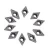 10 Stück Satz CNC Hartmetallspitzen Einsätze Messerkopf Drehbank Drehmeißel mit Box DCGT070204AK