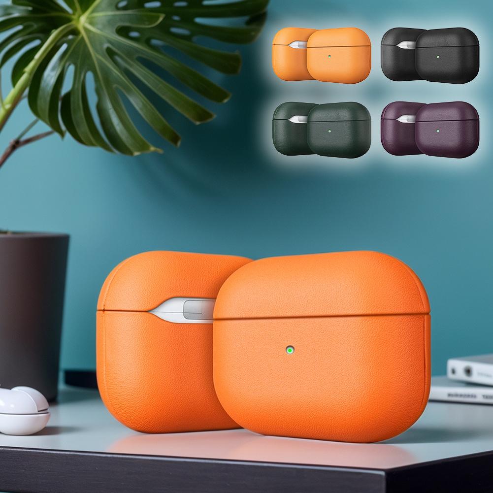 Genuine Leather Case for AirPods Pro 3 Full Protective Cover Scratch Resistant Lining Wireless Charging Compatible
