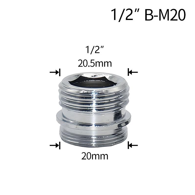 Tap Extension Connector 1/2 To M16 M18 M20 M22 M24 M28 Thread Connector For Faucet Water Heating Install Shower Accessories
