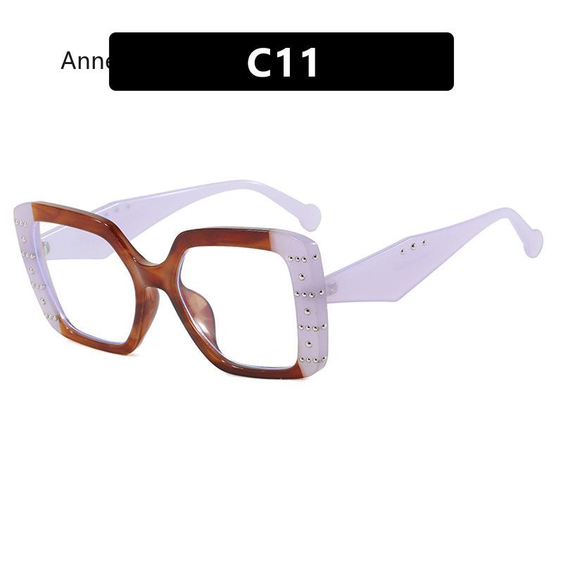 

Oversized Square Anti Blue Light Women Spectacle Frame Retro Men Fashion Computer Eyeglasses Blue Light Blocking Glasses