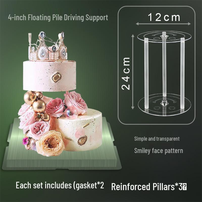 Multi-layer Cake Stand Set with Matching Straw - 4 , 6 , 8 , 10  Sizes