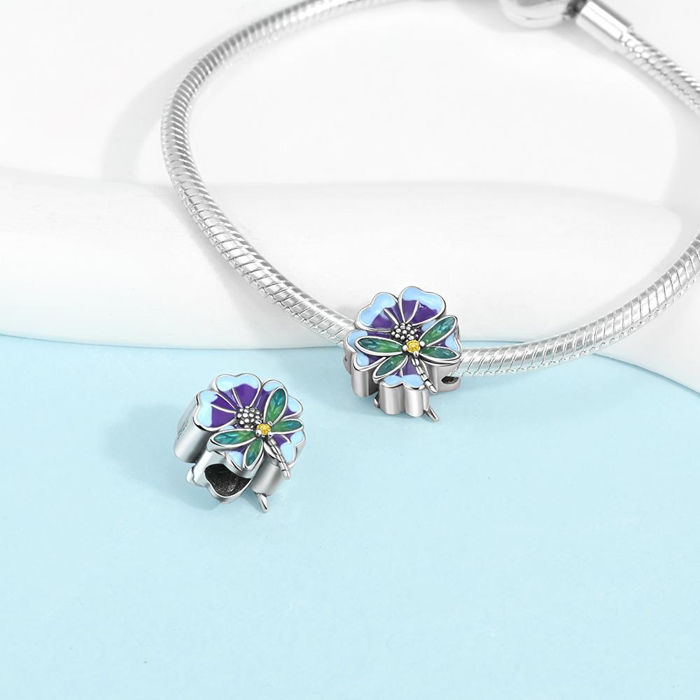 Charm Bead Charms Plata Flower Bee Dragonfly copper Plated Ideal For Charm Bead Charms copper Plated Authentic Bracelets for Jewellery Making