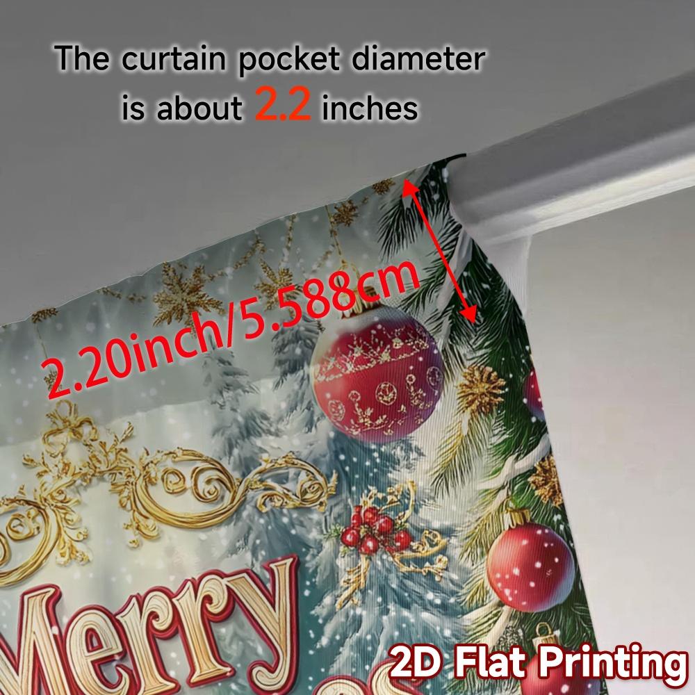 2pcs  Curtains Christmas33 (3) Fashionable Popular Curtains Durable Polyester Curtains Decorations Outdoor Use for Bedroom