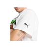 Puma Logo Kreslený Anime Potisk Kulatý Výstřih Pulovr Tričko s Krátkým Rukávem Pánské Topy Bílá 630929-01