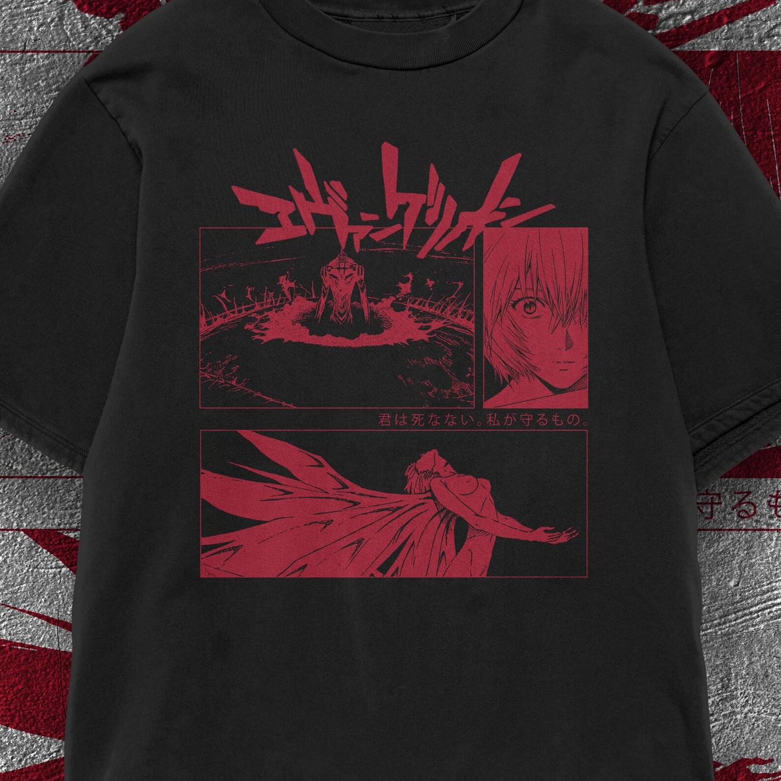 Evangelion Rei Ayanami T-Shirt | NGE Anime Streetwear | Retro Anime Tee XL