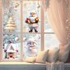 PVC Christmas Window Stickers Snowman Snowflake Santa Claus Window Electrostatic Sticker Merry Christmas Decals Home Decoration