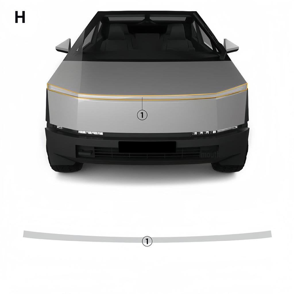 Tesla Cybertruck TPU Protective Film: Full Car Paint Mask Cover