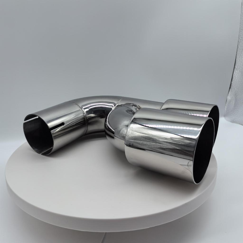 Universal High-Quality 304 Stainless Steel Silver Exhaust Muffler Tip Cover